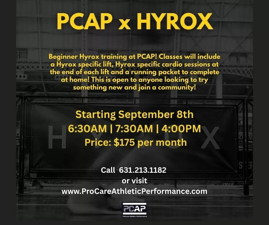 Beginner Hyrox Training is available at our Athletic Performance Division in Islip